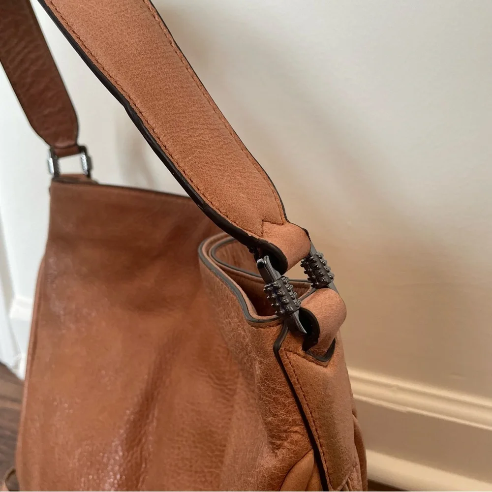 Aimee Kestenberg Leather Hobo Shoulder Bag Tan Slouchy Bag